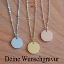 Kreis Kette mit Gravur